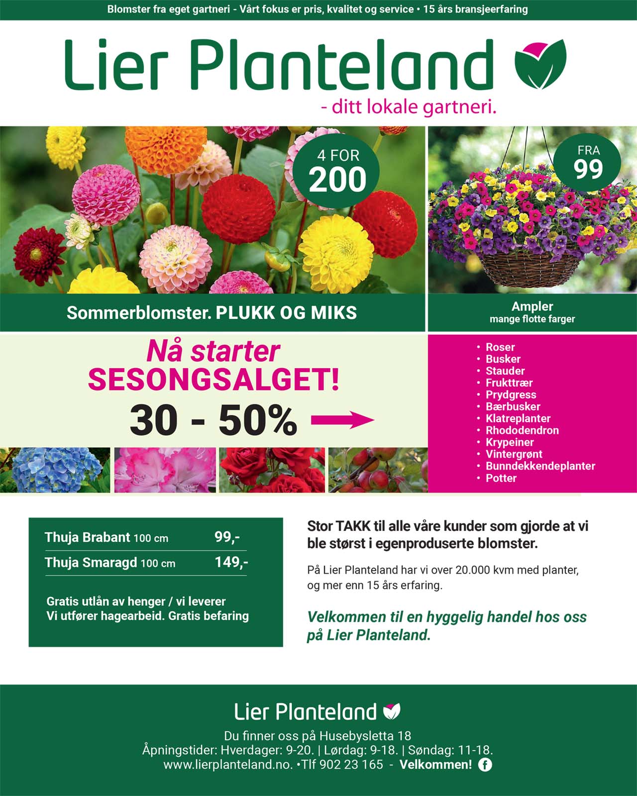 Lier Planteland tilbud
