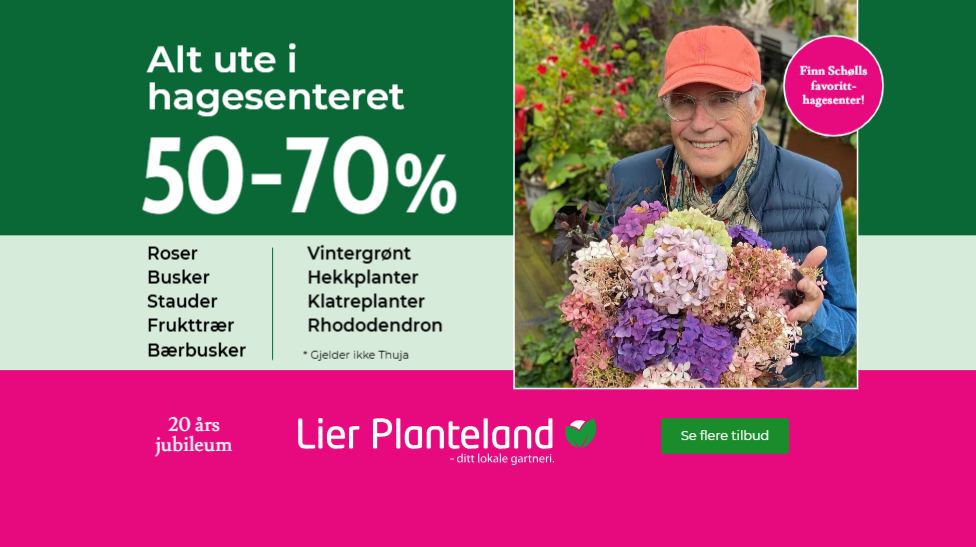 50-70 prosent i hagesenteret og 20 årsjubileum